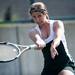 Greenhills No 4 doubles partner Anicka Gajor hits a ball against Saline on Tuesday, May 14. Daniel Brenner I AnnArbor.com